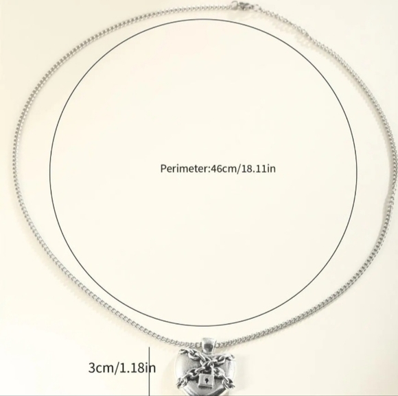 Heart Lock Necklace - Picture 7 of 7